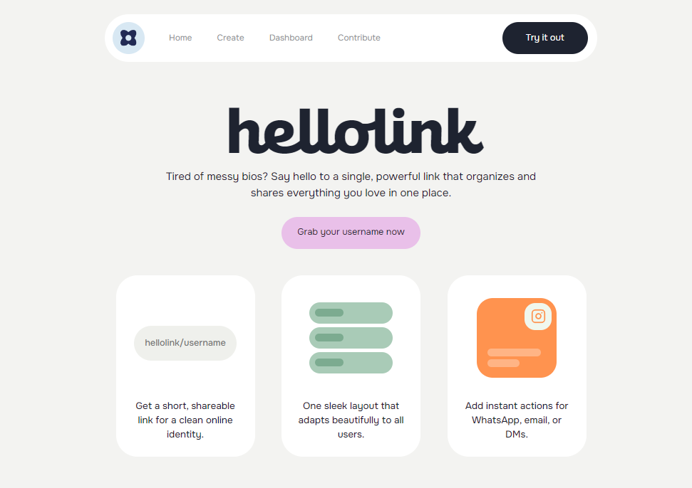 Hello Link Project Screenshot